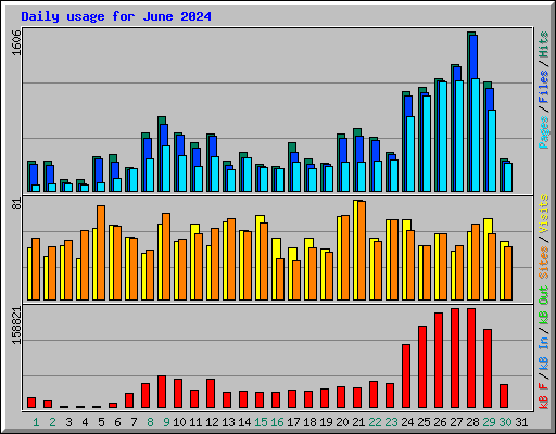 Daily usage for June 2024