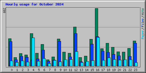 Hourly usage for October 2024