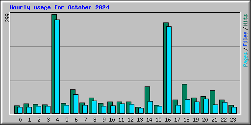 Hourly usage for October 2024